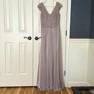 New taupe bridesmaid dress